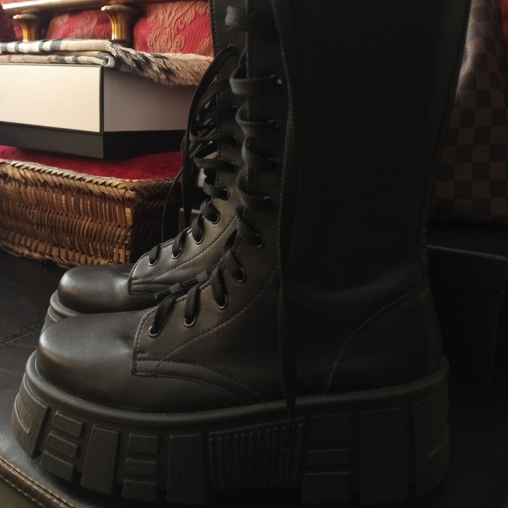 Asos Athens Chunky Lace Up Platform Boots